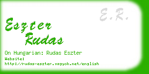 eszter rudas business card